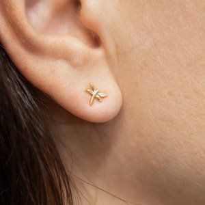 Gold Plated Dragonfly Studs